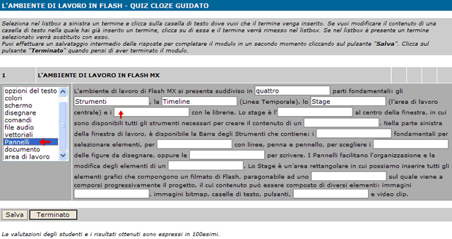 Cloze guidato