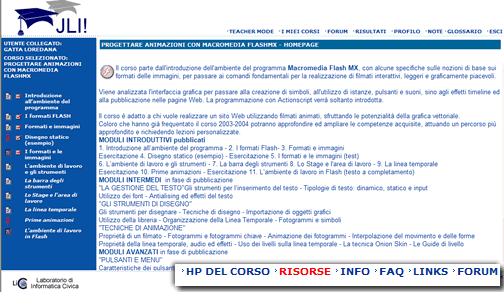 Home Page e menu basso